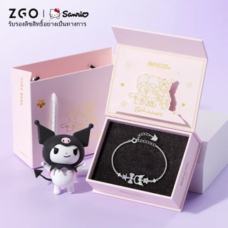 ZGO x Sanrio Kuromi สร้อยข้อมือเงินสเตอร์ลิง หรูหรา สําหรับผู้หญิง ของขวัญวันเกิด 6106