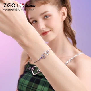 ZGO x Sanrio Kuromi สร้อยข้อมือเงินสเตอร์ลิง หรูหรา สําหรับผู้หญิง ของขวัญวันเกิด 6106