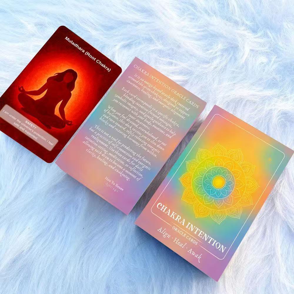 พร้อมสต็อก [ของแท้ดั้งเดิม] จักระ ระบุ Oracle Chakra Oracle Card Chakra Intention Oracle English Boa