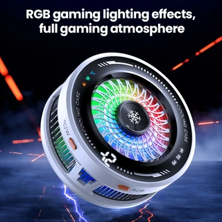 BlueWow K3 AI Phone Cooler สําหรับโทรศัพท์มือถือพัดลม Phablet Semiconductor แช่แข็งจริง/จอแสดงผลพลังงาน/แสงที่มีสีสัน / การปรับ 4 ระดับ
