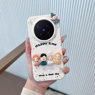 สําหรับVivo V70 X300 X200 Pro X300 FEกรณีVivo X300FE X300 X200 ตุ๊กตาFigurineเคสโทรศัพท์สําหรับผู้หญิงกันกระแทกพร้อมขาตั้ง