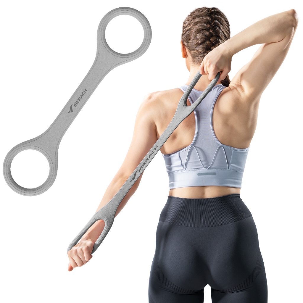 MERACH Puller เข็มขัดฝึกโยคะและออกกำลังกายสำหรับผู้หญิง ผลิตจากวัสดุ TPE พร้อมเชือกยืดหยุ่น 8 รูปแบบ