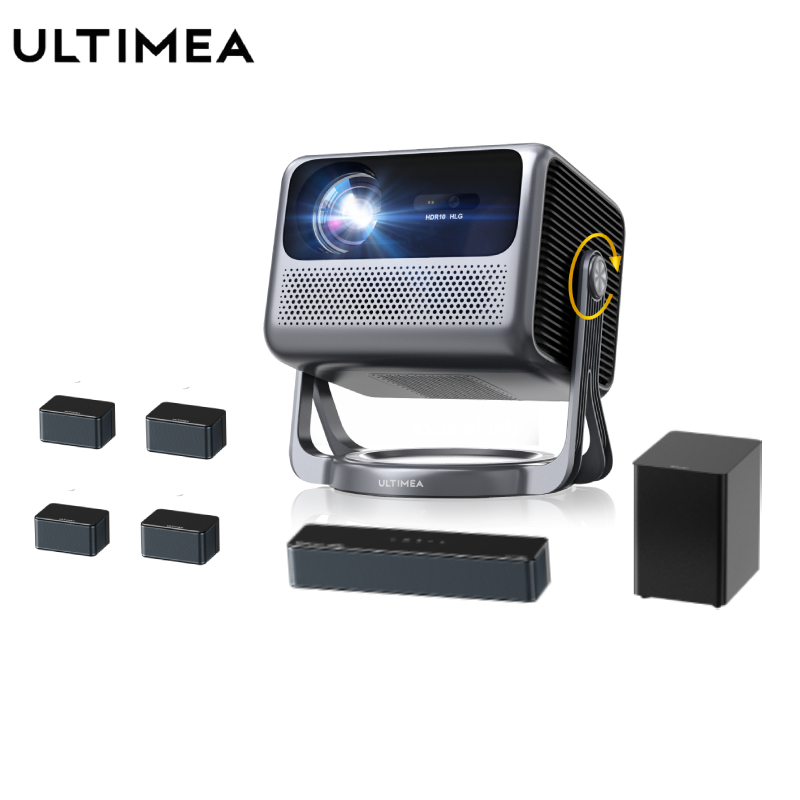 ULTIMEA Projector 4K Android tv 11 พร้อม 90° Gimbal Full HD 1080P 600 ANSI 5G WiFi โฟกัสอัตโนมัติ No