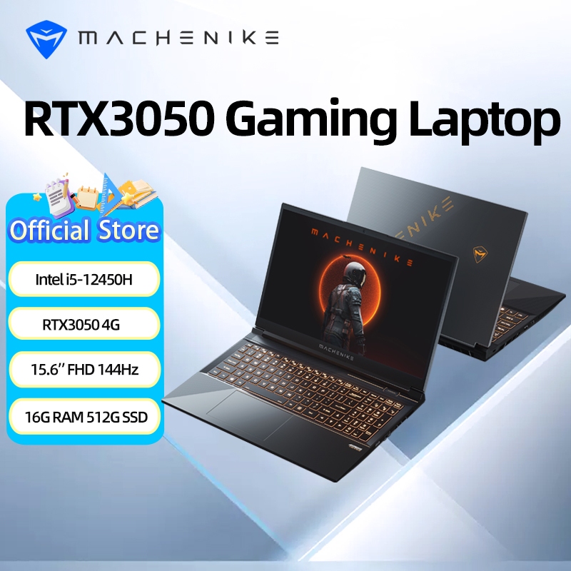 Machenike S15 RTX3050 เกมมิ่งแล็ปท็อป Intel i5 12450H หน้าจอ 15.6 นิ้ว 144Hz 16G RAM 512G SSD i5 แล็ปท็อป โน้ตบุ๊ก คอมพิวเตอร์