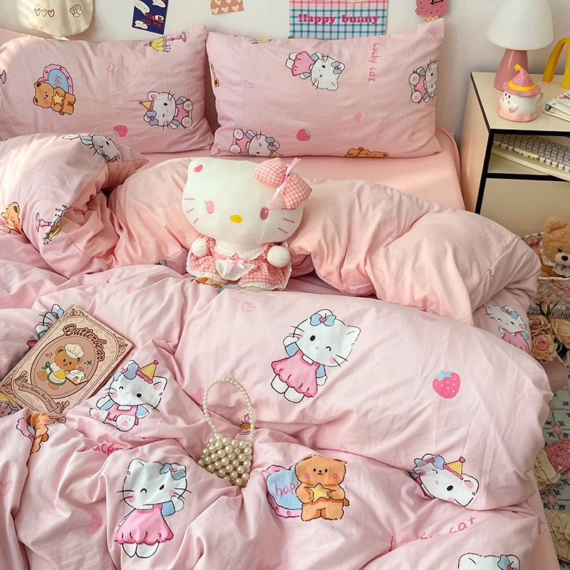 ผ้านวม Hello Kitty สีชมพู ผ้าฝ้าย thumbnail 3