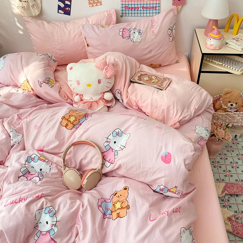 ผ้านวม Hello Kitty สีชมพู ผ้าฝ้าย thumbnail 7