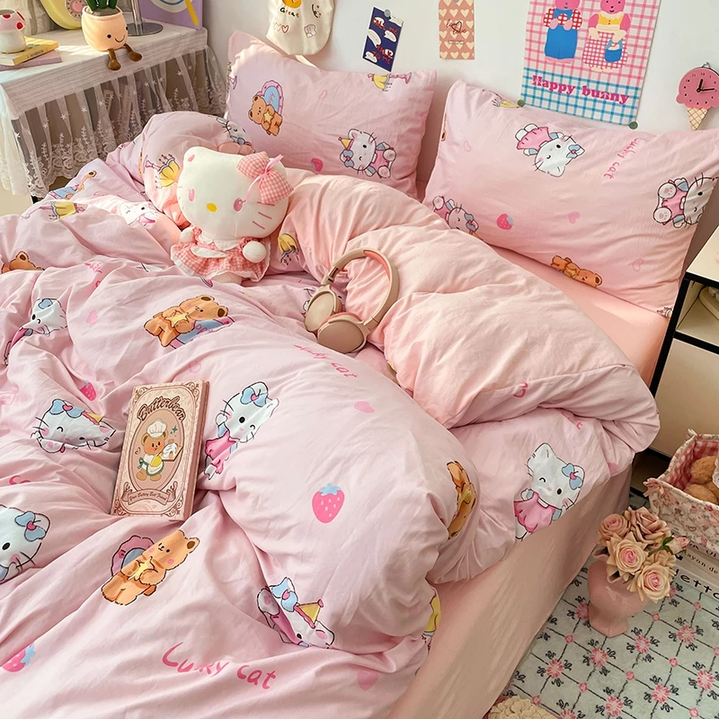 ผ้านวม Hello Kitty สีชมพู ผ้าฝ้าย thumbnail 6