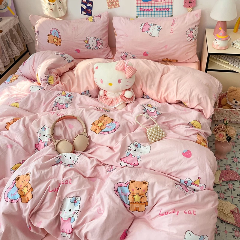 ผ้านวม Hello Kitty สีชมพู ผ้าฝ้าย thumbnail 5