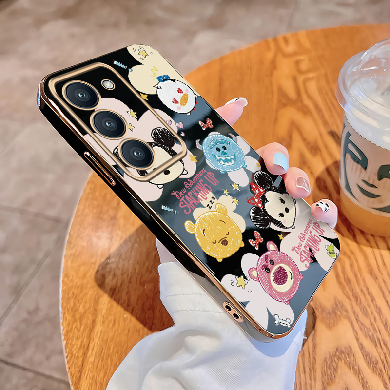 เคส Xiaomi Redmi 15 5G Disney Solid Case การ์ตูน Mickey Minnie ทนทานฝาครอบชุบเคลือบเงา