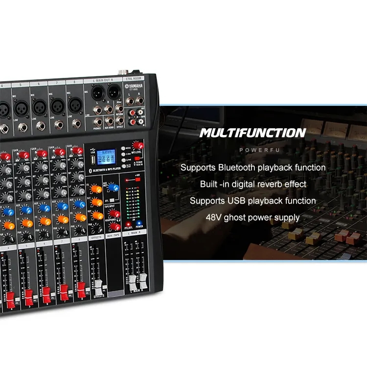 YAMAHA CT60S/CT80S/CT120S MIXER, สถานีผสมมืออาชีพ 6/8/12 ช่อง, การเชื่อมต่อ Bluetooth ในตัว, เล่น US