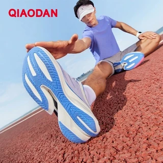 Qiaodan TG Plaid ลายสก๊อตผู้ชายรองเท้าวิ่ง Marathon Racing แผ่นคาร์บอนเบาะหนา QDB023253295
