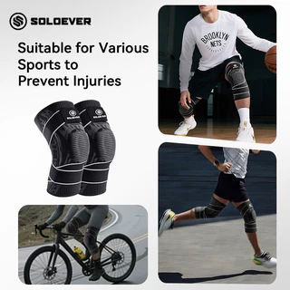 【TH Delivery 】SOLOEVER 2ชิ้น สายรัดเข่า สนับเข่า ป้องกันอาการบาดเจ็บ ช่วยพยุงหัวเข่า M-2XL
