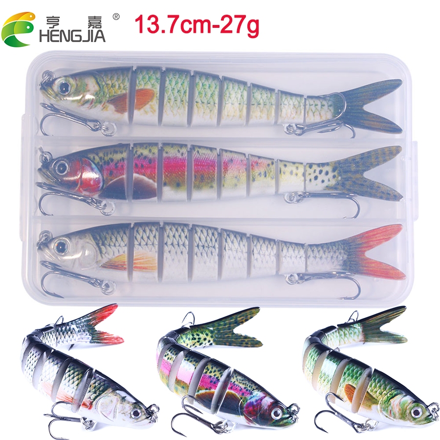8 ส่วนเหยื่อตกปลา Multi Jointed เหยื่อปลอมช้า Sinking Bionic เหยื่อตกปลา Cool Fishing Gear Umpan Tiruan