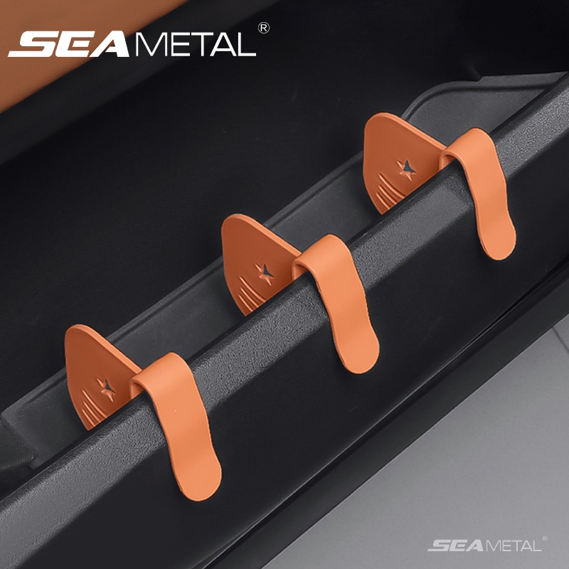 SEAMETAL กล่องเก็บของติดรถยนต์ ใส่บัตรจอด กระเป๋าตังค์ โทรศัพท์ ป้องกันของตกหล่น