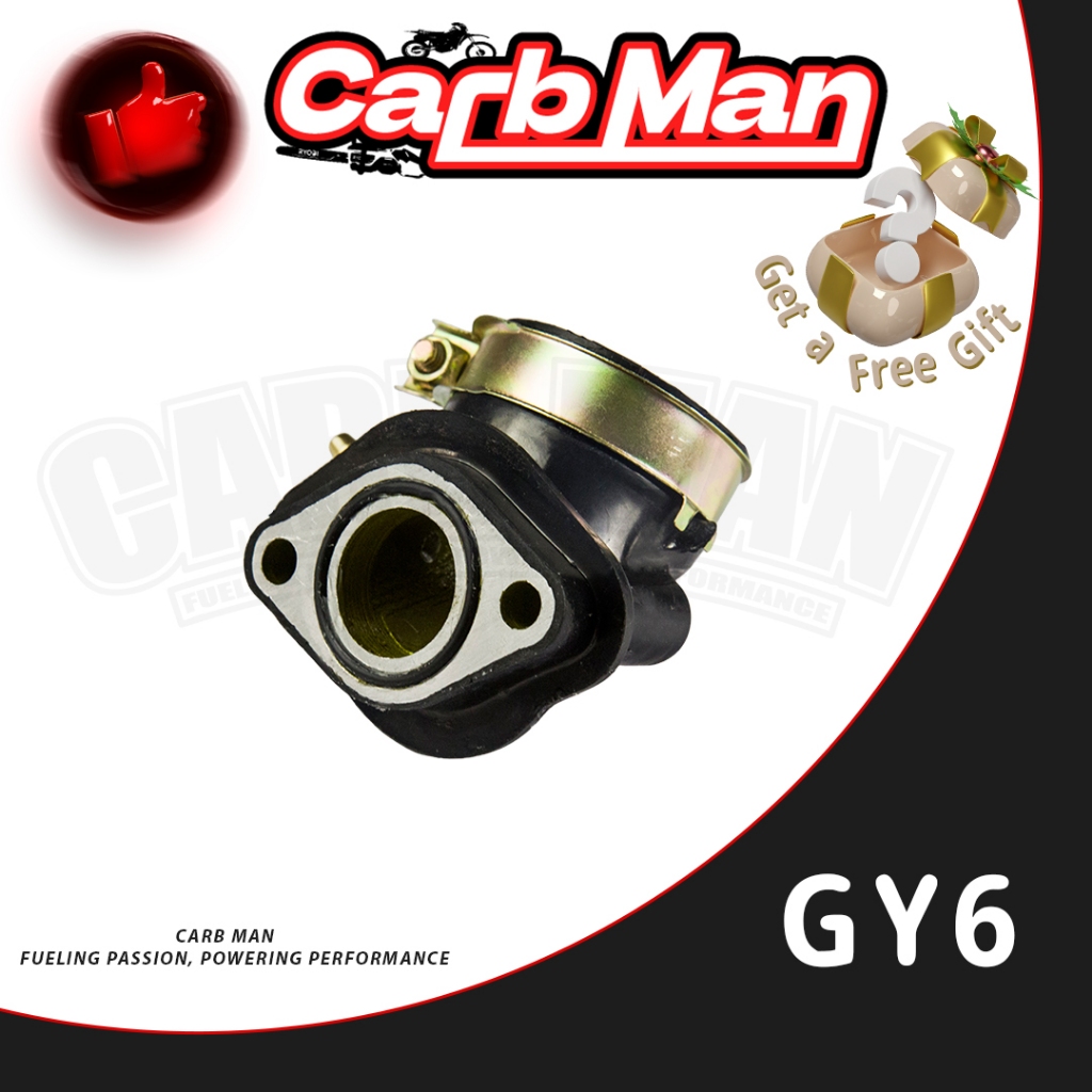 ท่อร่วมไอดีคาร์บูเรเตอร์มอเตอร์ไซค์ GY6 125 150 50cc Sunl GY6 50cc 60cc 80cc ATV Kart