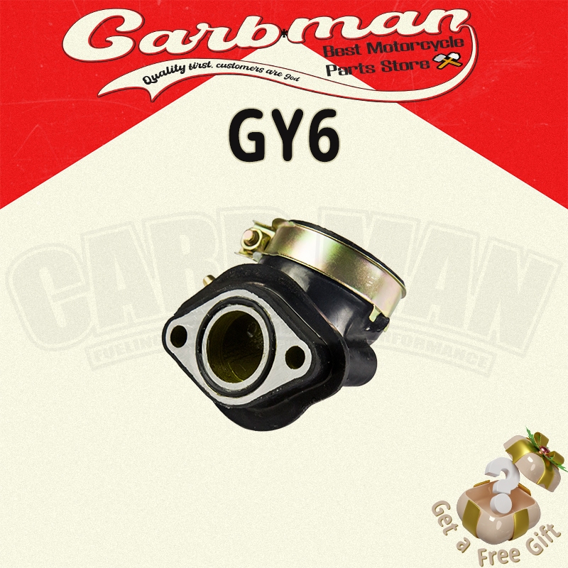 ท่อร่วมไอดีคาร์บูเรเตอร์มอเตอร์ไซค์ GY6 125 150 50cc Sunl GY6 50cc 60cc 80cc ATV Kart