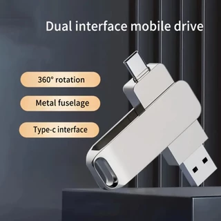 [โปรโมชั่น] TYPE-C 2-in-1 Flash Driver 2TB/1TB/512GB/256GB/128GB/64GB การส่งสัญญาณความเร็วสูง USB3.2 เหมาะสําหรับ iPhone 15 ขึ้นไป PC iPad Android