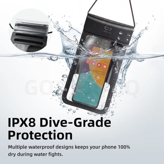 GOOJODOQ กระเป๋าใส่มือถือ กันน้ำ กันฝุ่น IPX68 ขนาดใหญ่พิเศษ
