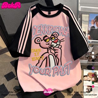 【จัดส่งตลอด24ชั่วโมง】🔥BCKRลายสามแถบ ตัดสี เสื้อผญ เสื้อ🩷การ์…