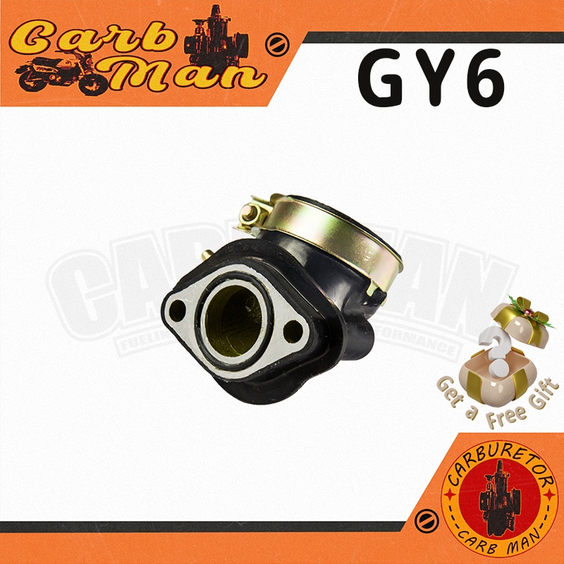 ท่อร่วมไอดีคาร์บูเรเตอร์มอเตอร์ไซค์ GY6 125 150 50cc Sunl GY6 50cc 60cc 80cc ATV Kart