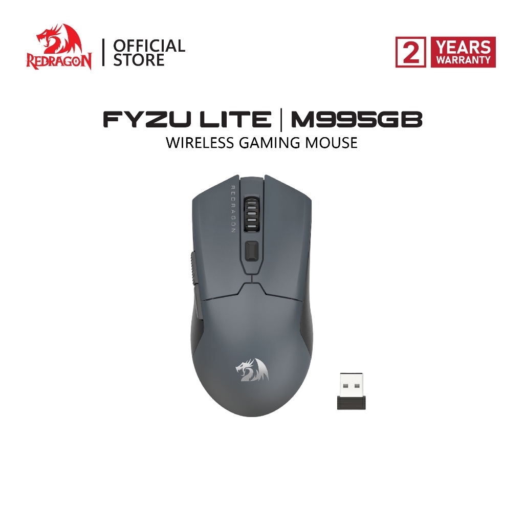 Redragon M995 LIT เมาส์สําหรับเล่นเกมไร้สาย 10000 MAX DPI เมาส์ชาร์จ BT & 2.4G ไร้สายน้ําหนักเบาเป็นพิเศษความจุพลังงานที่เชื่อถือได้สําหรับ PC/Mac/แล็ปท็อป