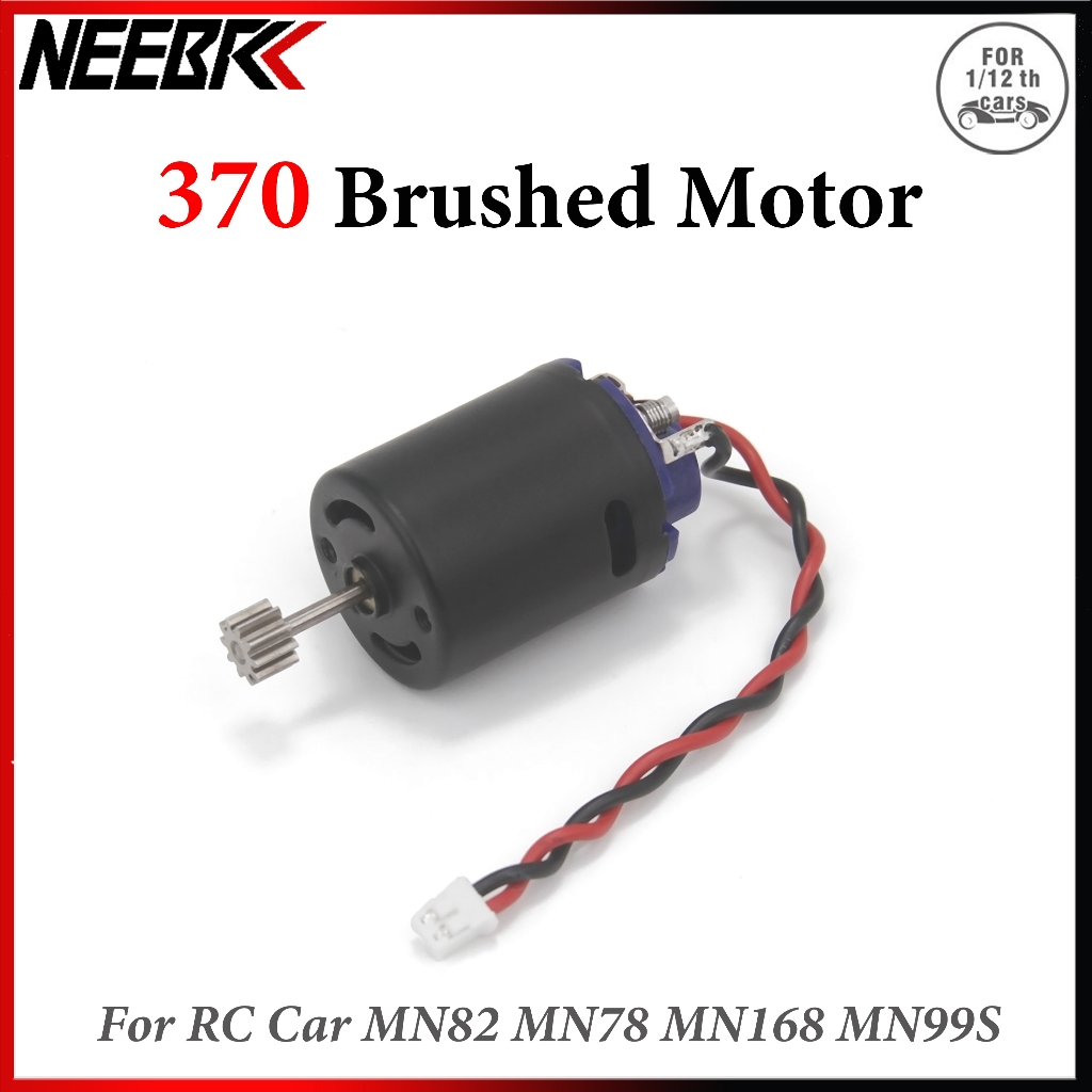 NEEBRC 370 มอเตอร์แปรง 3-12V JST สําหรับ 1/12 RC รถ MN78 MN82 MN168 MN99S