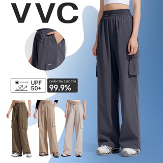 VVC กางเกงกันแดดผู้หญิงทรงเวิร์คแวร์ UPF50+ เอวสูงสำหรับชีวิ…