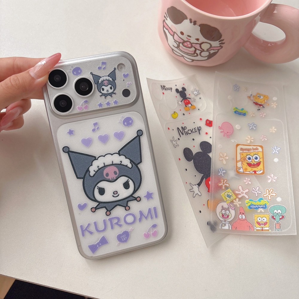 การ์ตูนน่ารัก Sanrio ฟิล์มเลนส์บางเฉียบ + ฟิล์มด้านหลังสําหรับ IPhone 17 Pro Max/17 Pro อุปกรณ์เสริมโทรศัพท์