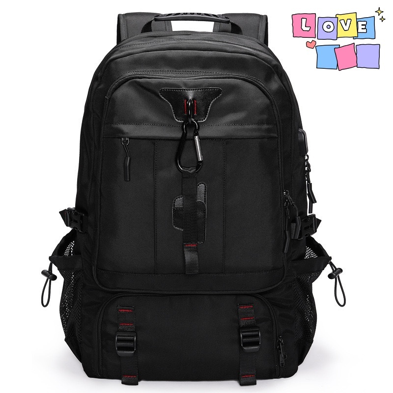 กระเป๋าเป้กันน้ำ 50/80L กระเป๋าเดินป่ากลางแจ้งความจุขนาดใหญ่ สําหรับผู้ชาย ด้วยอินเทอร์เฟซชาร์จ USB
