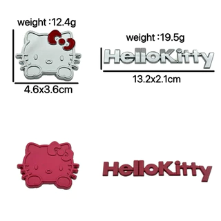 Sanrio 3D สติกเกอร์รถอะนิเมะ Hello Kitty การ์ตูน Auto Decor รอยขีดข่วน Decor Kawaii รถอุปกรณ์เสริมสติกเกอร์อัตโนมัติรถจักรยานยนต์ของขวัญ