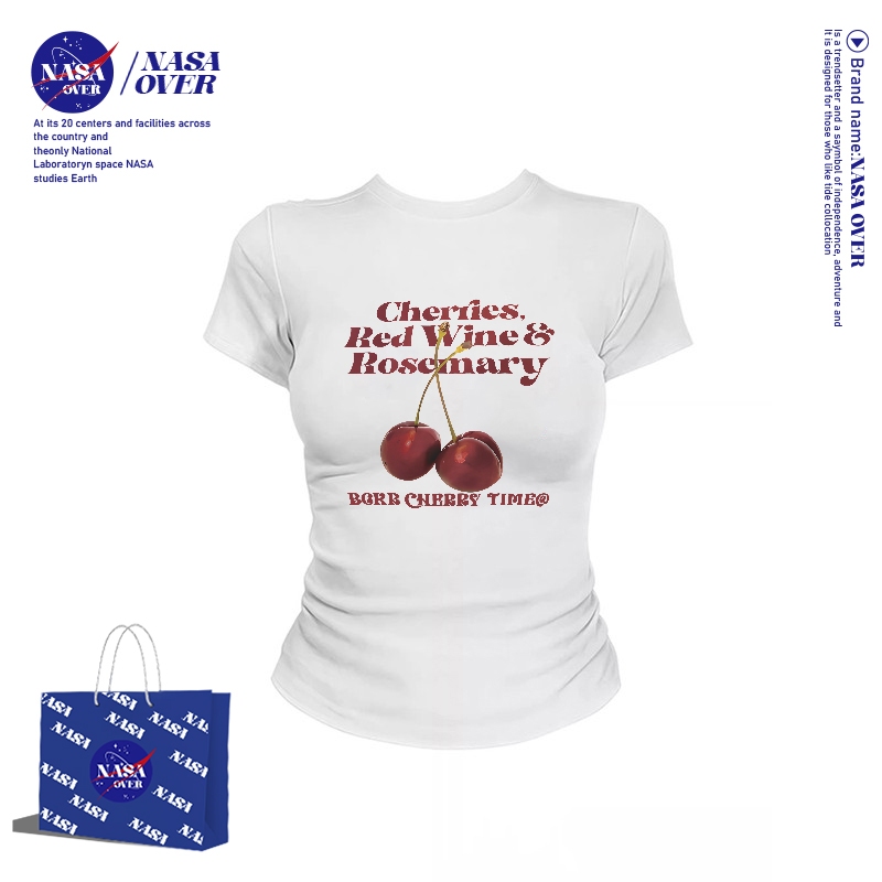 【จัดส่งตลอด 24ชั่วโมง】🔥NASA ลายโบว์ ทรงเข้ารูป เสื้อผญ เสื้อ🎀สั้น เข้ารูป เซ็กซี่ สาวแซ่บ เสื้YG1829