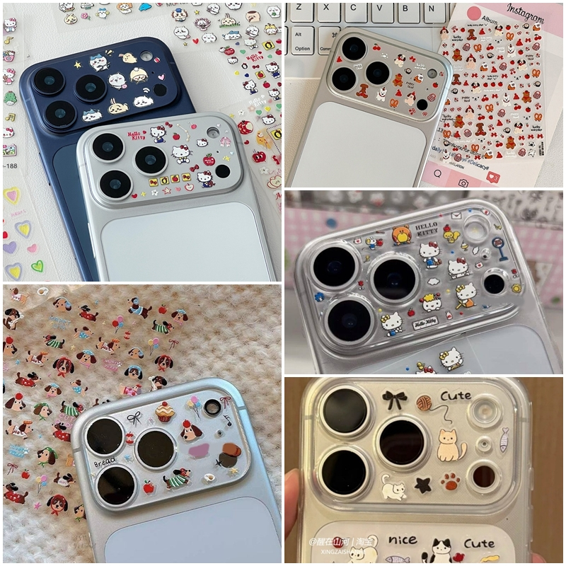 DIY เคสโทรศัพท์สติกเกอร์สติกเกอร์ฟิล์มกล้องสําหรับ Iphone 17Pro & Iphone 17Pro Max