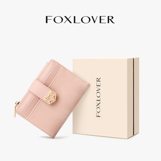 FOXLOVER กระเป๋าสตางค์ผู้หญิงหนังนิ่มแบบมินิมอล ขนาดกระทัดรั…