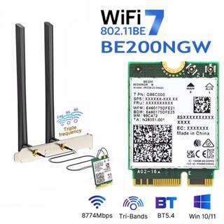 WIFI 7 BE200 ไร้สาย WiFi 6E การ์ดบลูทูธ 5.4 802.11AX Tri-Ban…