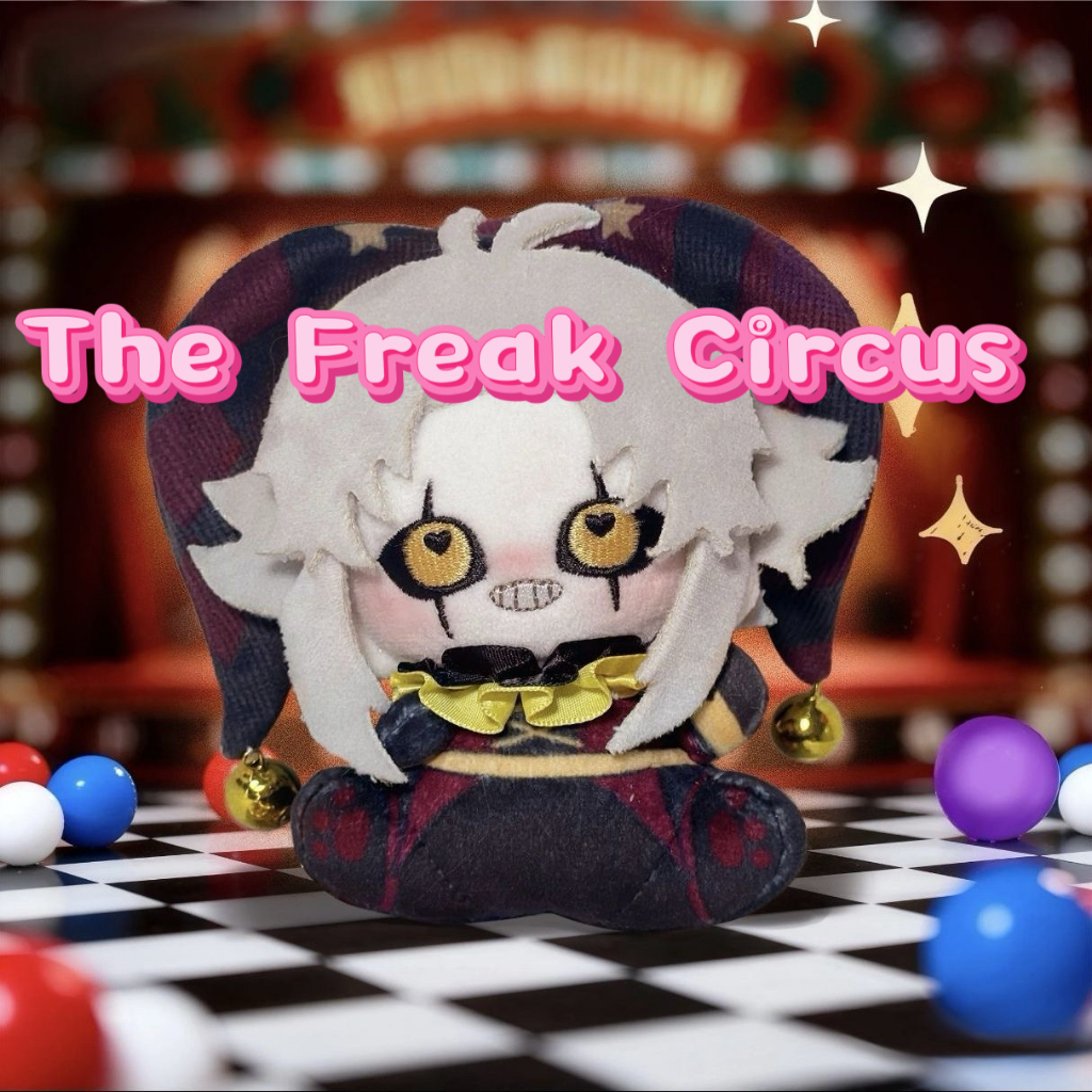 เกม The Freak Circus ตุ๊กตาตุ๊กตาน่ารัก Pierrot ตุ๊กตาพวงกุญแจของเล่นเด็กของขวัญ 12 ซม.