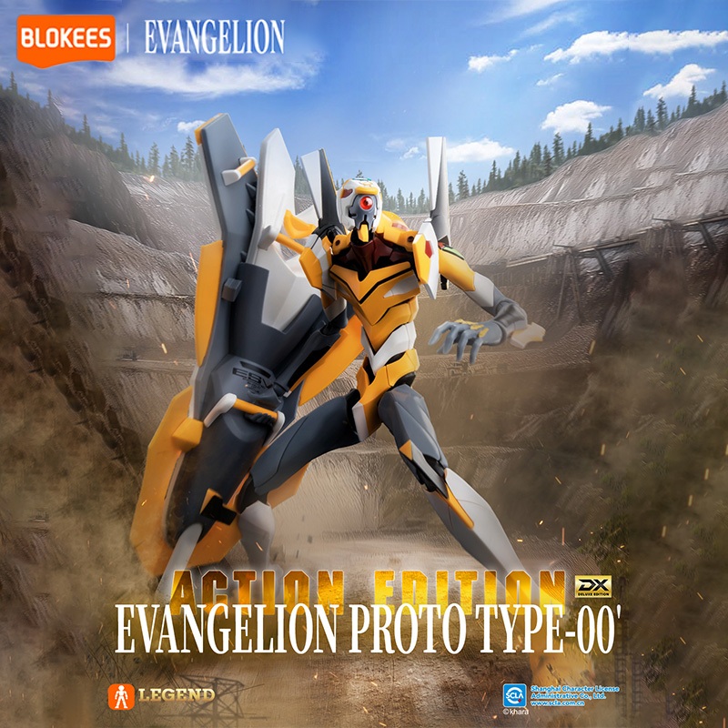 BLOKEES EVA Evangelion Approx 17cm Action Edition ตัวต่อโมเดลประกอบ Unit 00 01 02 ฟิกเกอร์สะสมของแท้
