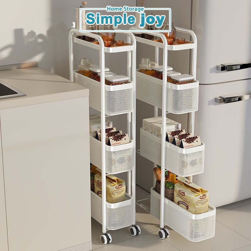Simplejoy ชั้นวางของในครัวมีล้อ 3/4/5 ชั้น รถเข็นเข้ามุม เคลื่อนย้ายสะดวก ไม่ต้องติดตั้ง แข็งแรง ทนทาน ราคา ถูกที่สุด ดีลบีเคเค