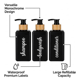 ตู้ทําสบู่ชุด3ชิ้น500มิลลิลิตรขวดสี่เหลี่ยมแชมพูครีมนวดผมร่า…