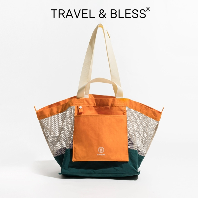 กระเป๋าสะพายไหล่สไตล์เกาหลีใหม่ #605 ขนาดใหญ่ น้ำหนักเบาทองต์สำหรับผู้หญิง