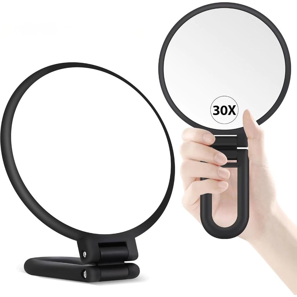กระจกขยาย 1X/30X สีดําสองด้าน