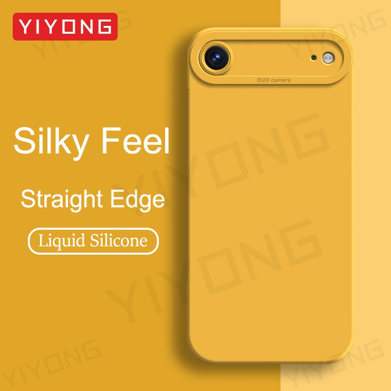 สําหรับiPhone Air 17 17e 16 16e 15 Pro Max YIYONG Silky Feelซิลิโคนเหลวปกอ่อนสําหรับiPhone17 iPhone16 Plusเคสโทรศัพท์