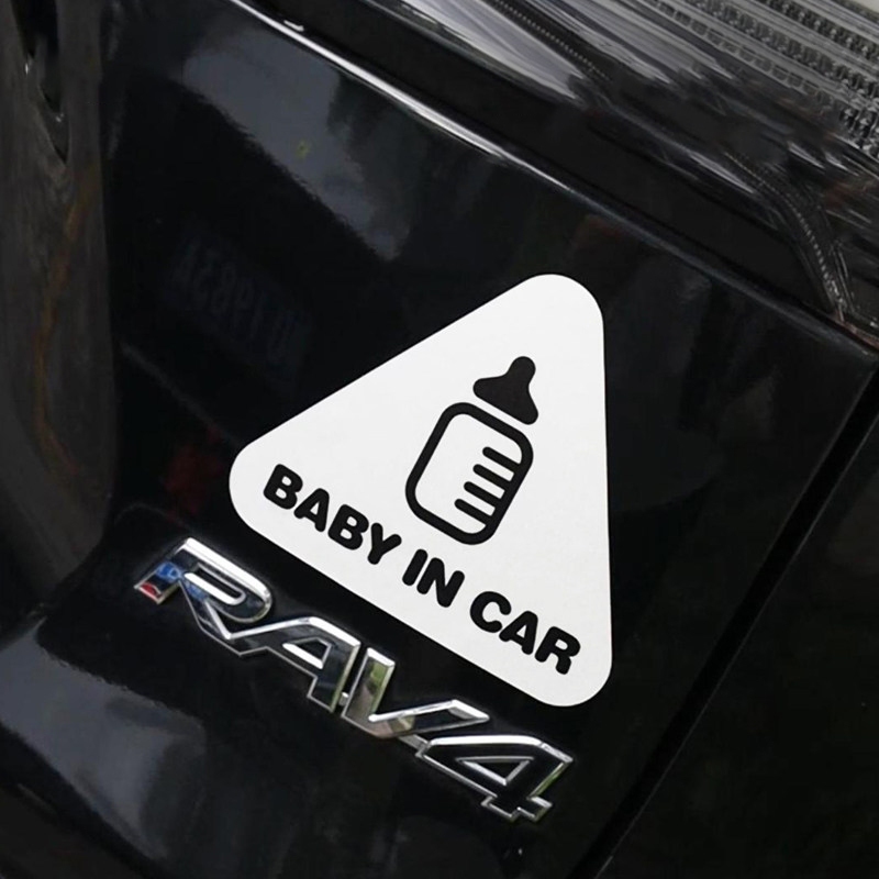 Baby in car สติ๊กเกอร์สะท้อนแสง สติ๊กเกอร์เตือน สติ๊กเกอร์พร้อมท์
