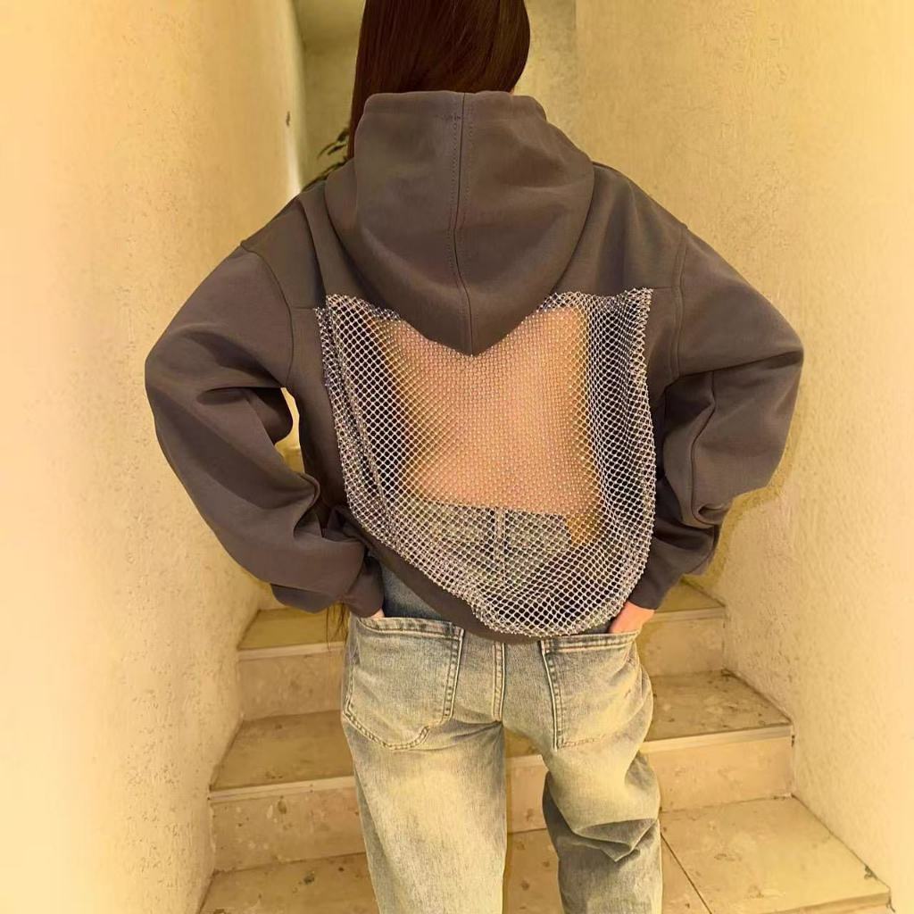 เสื้อแขนยาวสไตล์อเมริกันสำหรับผู้หญิง ออกแบบให้สวมใส่ง่ายและสบาย ในสไตล์ใหม่ของฤดูใบไม้ร่วงและหนาว ราคา ถูกที่สุด ดีลบีเคเค แกลเลอรีภาพที่ 8