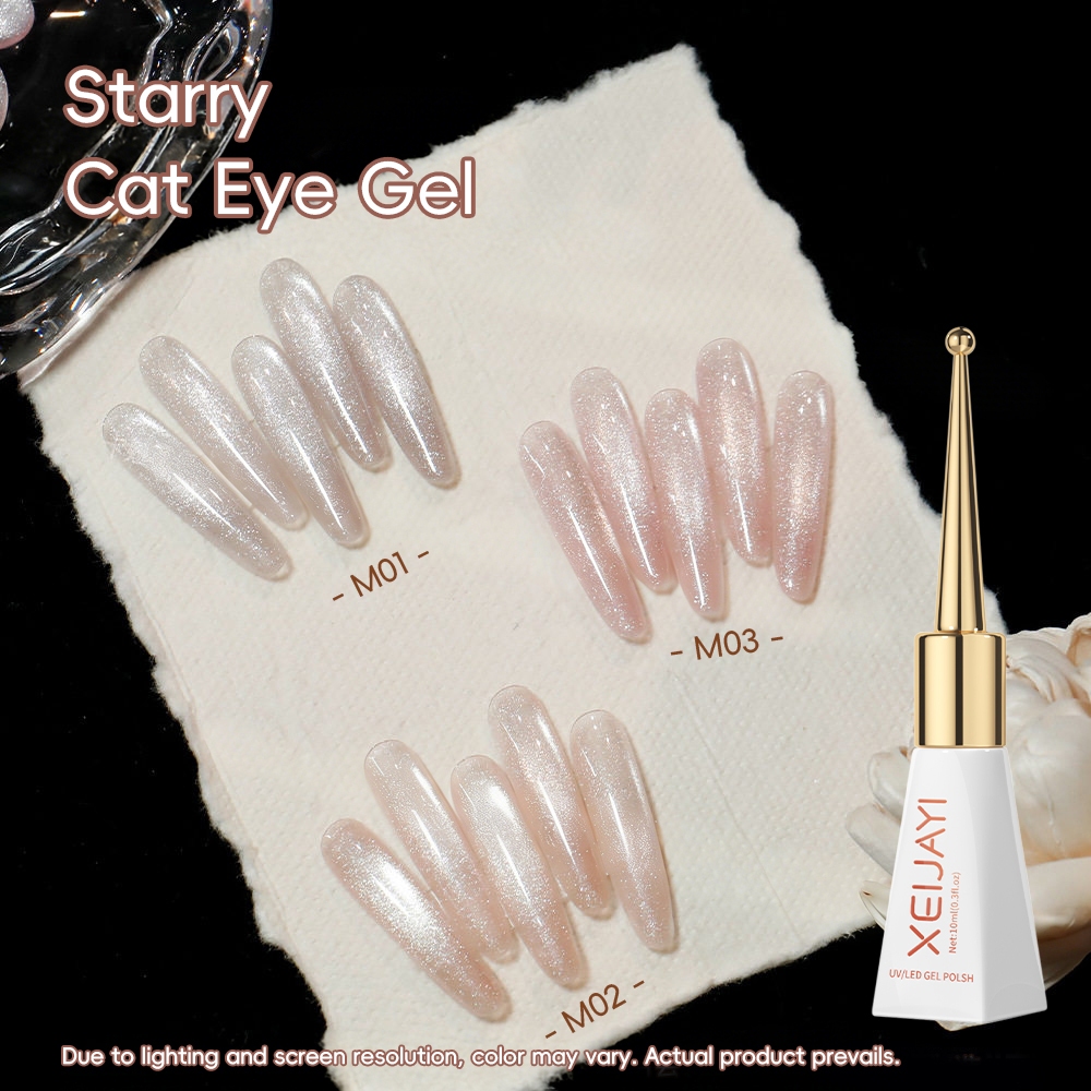 XEIJAYI 10ml-สไตล์ใหม่Nude Pink Cat Eye Gelยาทาเล็บ,เหมาะสําหรับเล็บDIY