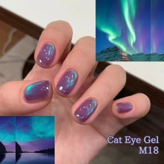 XEIJAYI 10ml - Icelandic Blue-Purple Cat Eye Gel Nail Polish เงางามยาวนาน เหมาะสำหรับงาน DIY
