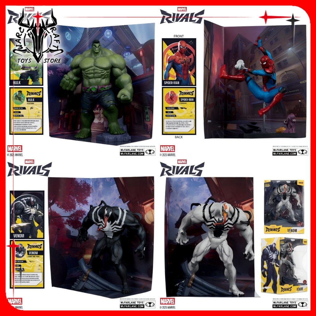 [ในสต็อก] McFarlane Toys Marvel Rivals The Incredible Hulk Venom SPIDER-MAN 1:6TH Action Figure