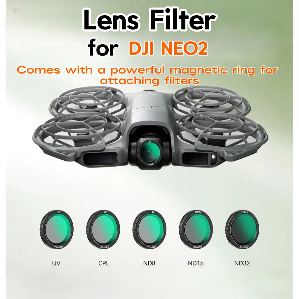 ฟิลเตอร์แม่เหล็ก สำหรับ DJI NEO2 อุปกรณ์ฟิลเตอร์ UV ปกป้องเลนส์ CPL โพลาไรซ์ ND ลดแสง