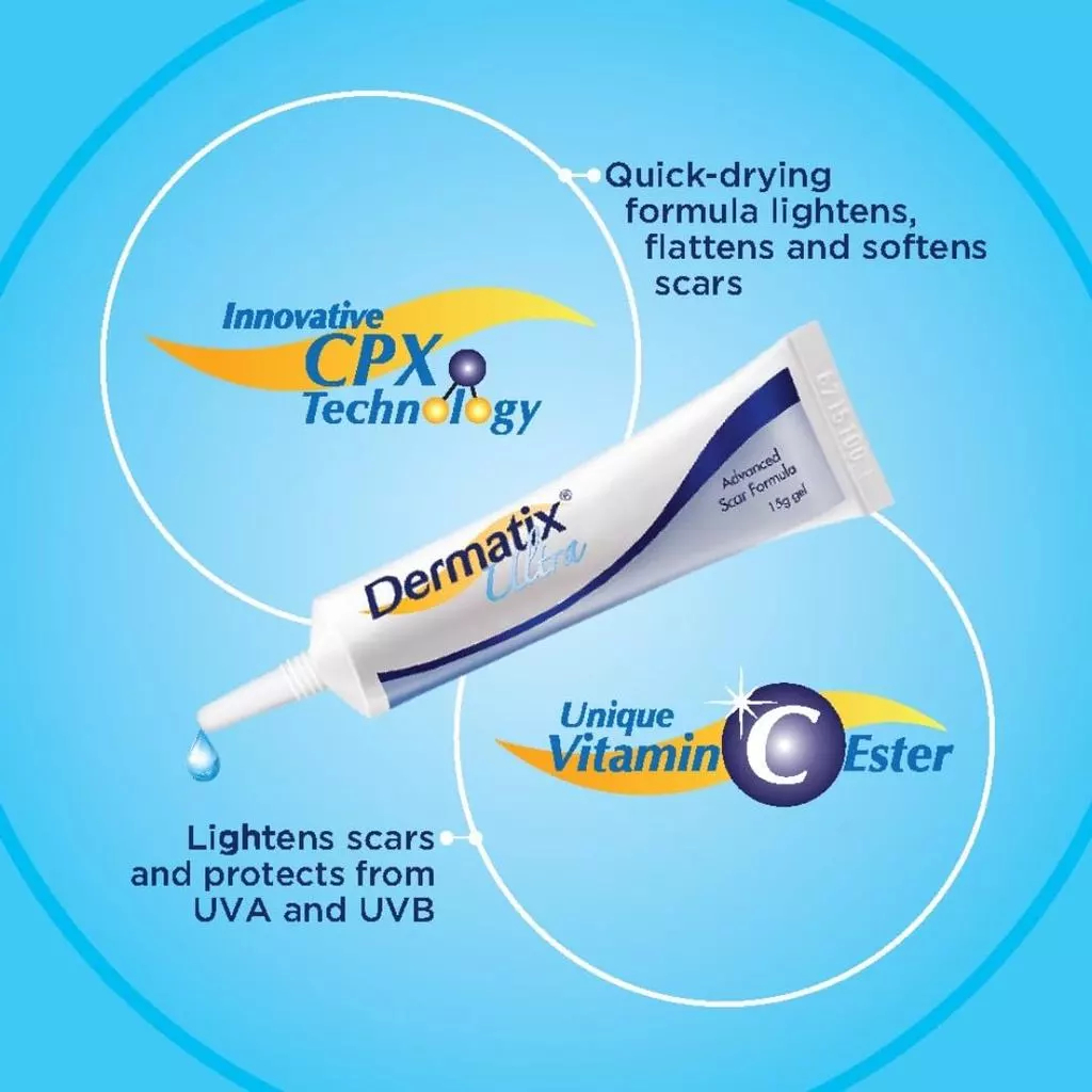 DERMATlX Ultra Gel 15g ครีมแผลเป็น ครีมแผลเป็น รักษารอยแผลเป็น ครีมแผลเป็น