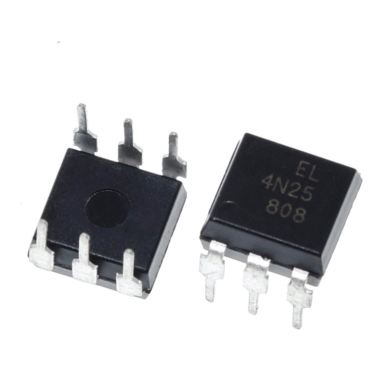 ชิป EL4N25 4N25 In-Line Optocoupler DIP6 Photoelectric Lotus Integrator
