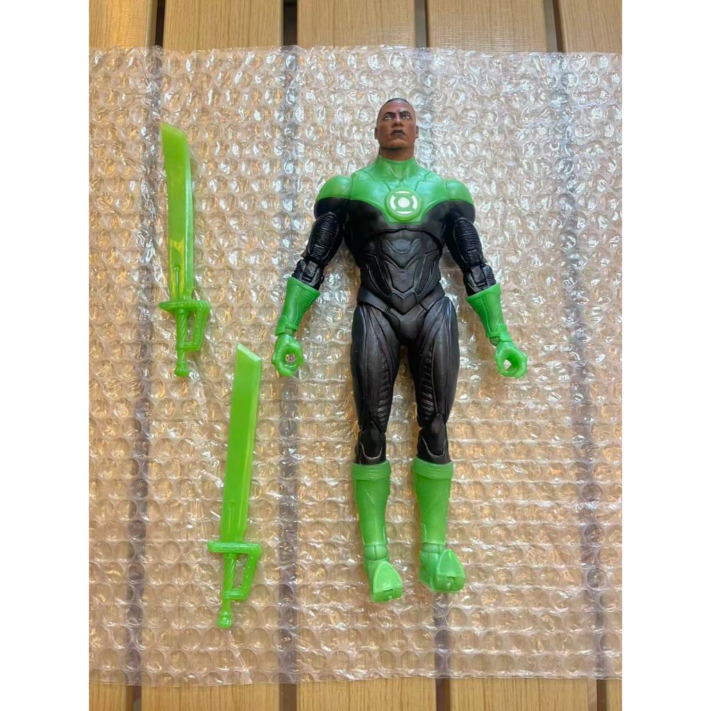 (ไม่มีกล่อง ไม่มีการ์ด) McFarlane Black Green Lantern Action Figure